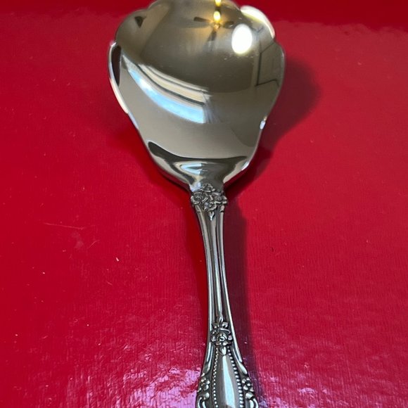 Vintage Set of Oneida Silver Plated 9.5" Oval Serving Tray Platter and Spoon USA - Picture 10 of 11